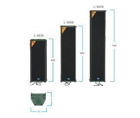 L-5系列防水音柱扬声器